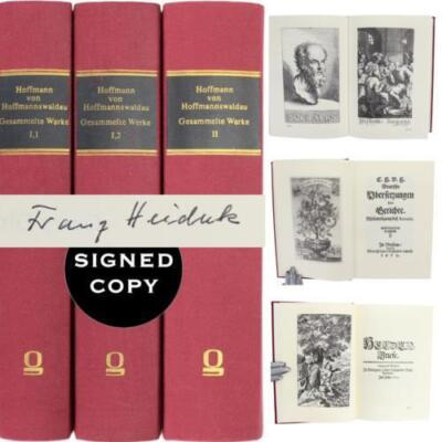 #ad Hofmannswaldau German Poet Collected Works 1679 Curriculum Studiorum 1700 3 VOL $262.50