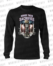 Honor Their Sacrifice Black Hoodie Soldiers USA We Represent Big & Tall Small