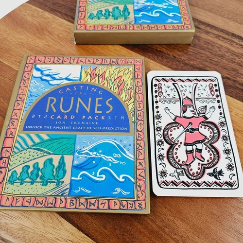 Casting the Runes Unlock the Ancient Craft of Self Prediction Book Card Deck VTG - Picture 8 of 13