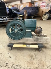 1 1/2 HP KELLER HARDIE BLOOMER MACHINE WORKS Hit Miss Gas Engine BRASS ROD RUNS!