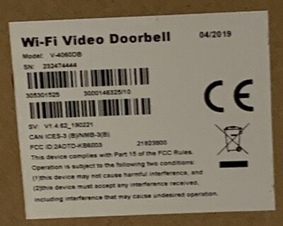DMP V-4060DB Video Doorbell