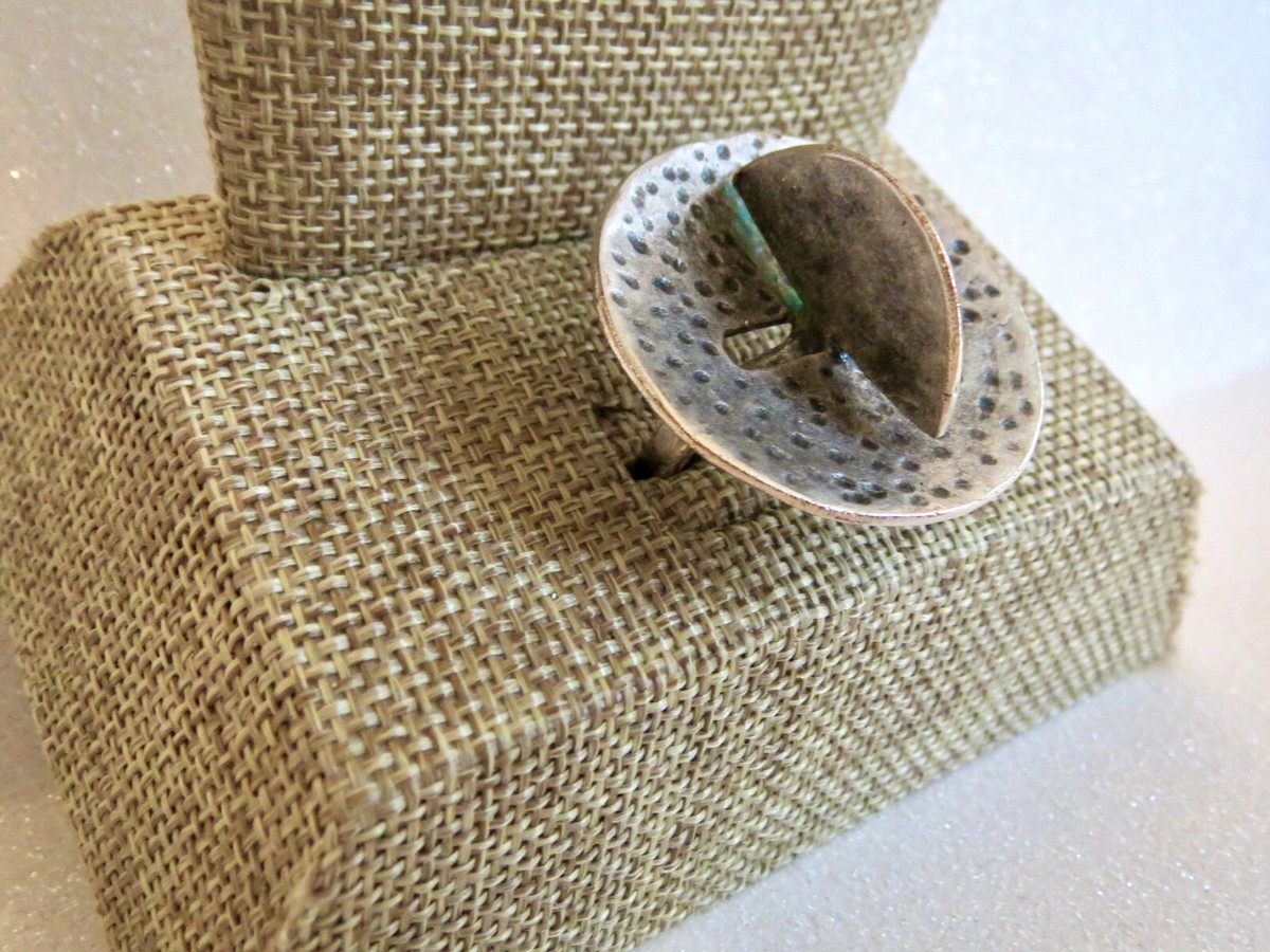 Sterling Silver or Pewter Artist Fabricated MODERN ART SCULPTURE RING View 2