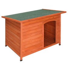 Waterproof Wood Dog House Pet Shelter Natural Wood Color