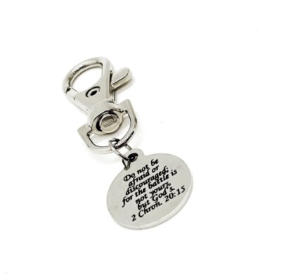 Scripture Gifts, Do No Be Afraid Or Discouraged Clip On Charm, 2 Chronicles