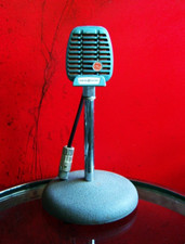 Vintage 1950s General Electric 97U29 / Shure 510C microphone w stand DISPLAY