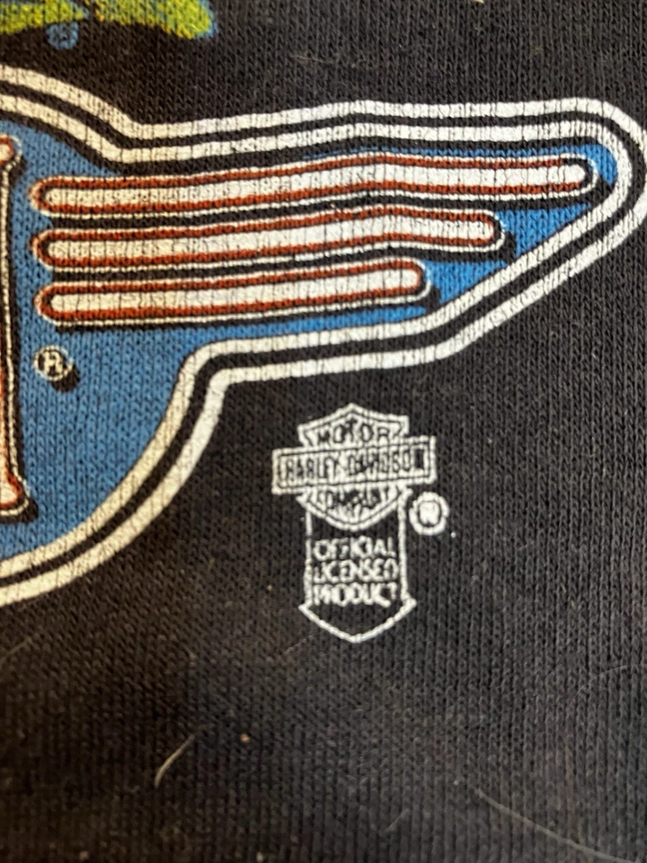 70-е подлинные очень редкие винтажные Harley Davidson джерси стиль, 3-D эмблема футболка  - Изображение 3 из 4