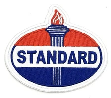 Standard Gasoline Gas Oil Station Sew Iron On Hat Patch Retro Vintage Style