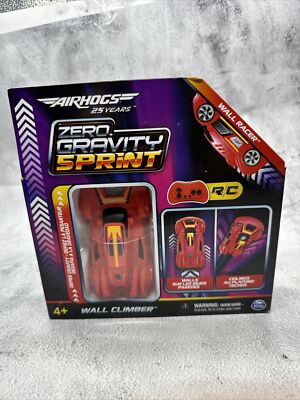 Air Hogs, Zero Gravity Sprint RC Car Wall Climber, Red USB-C Rechargeable New. E