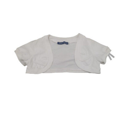 ORIGINAL MARINES Girls Age 8 White Short Sleeve Cardigan. Bolero