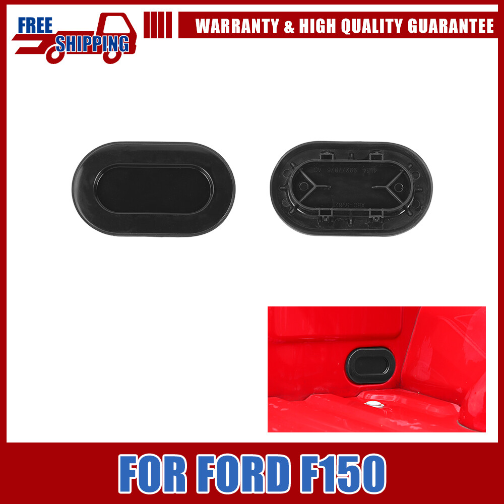 2X For Ford F150 2015+ Tailgate Rear Trunk Bed Oval Drain Plug COVER CAPS BLACK