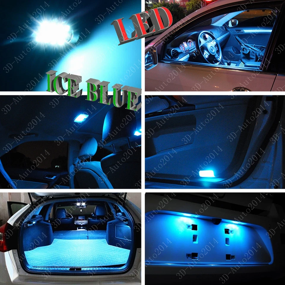 18pcs LED ICE Blue Light Interior Package Kit for Cadillac Escalade ESV 2014 - Image 3 of 4