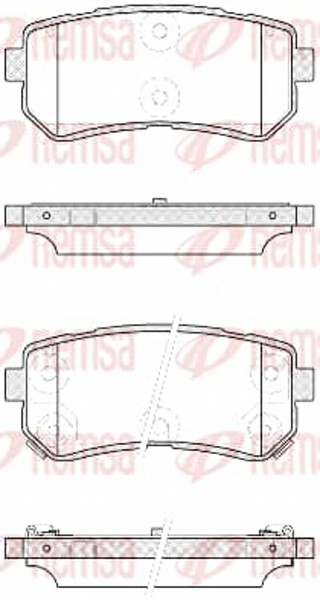 Remsa BremsbeläGe Bremsbelegsatz Hinten FüR KIA Picanto Hyundai I30 Sonata-image