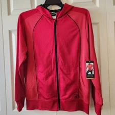 AND1 Men's Double Team Jacket Red Zip-Up Hoodie Size SMALL