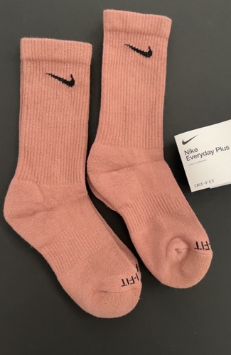 Nike Everyday Plus Cushioned Crew Socks Small Skin Tone Woman’s Dusty Pink Gift - Picture 3 of 6