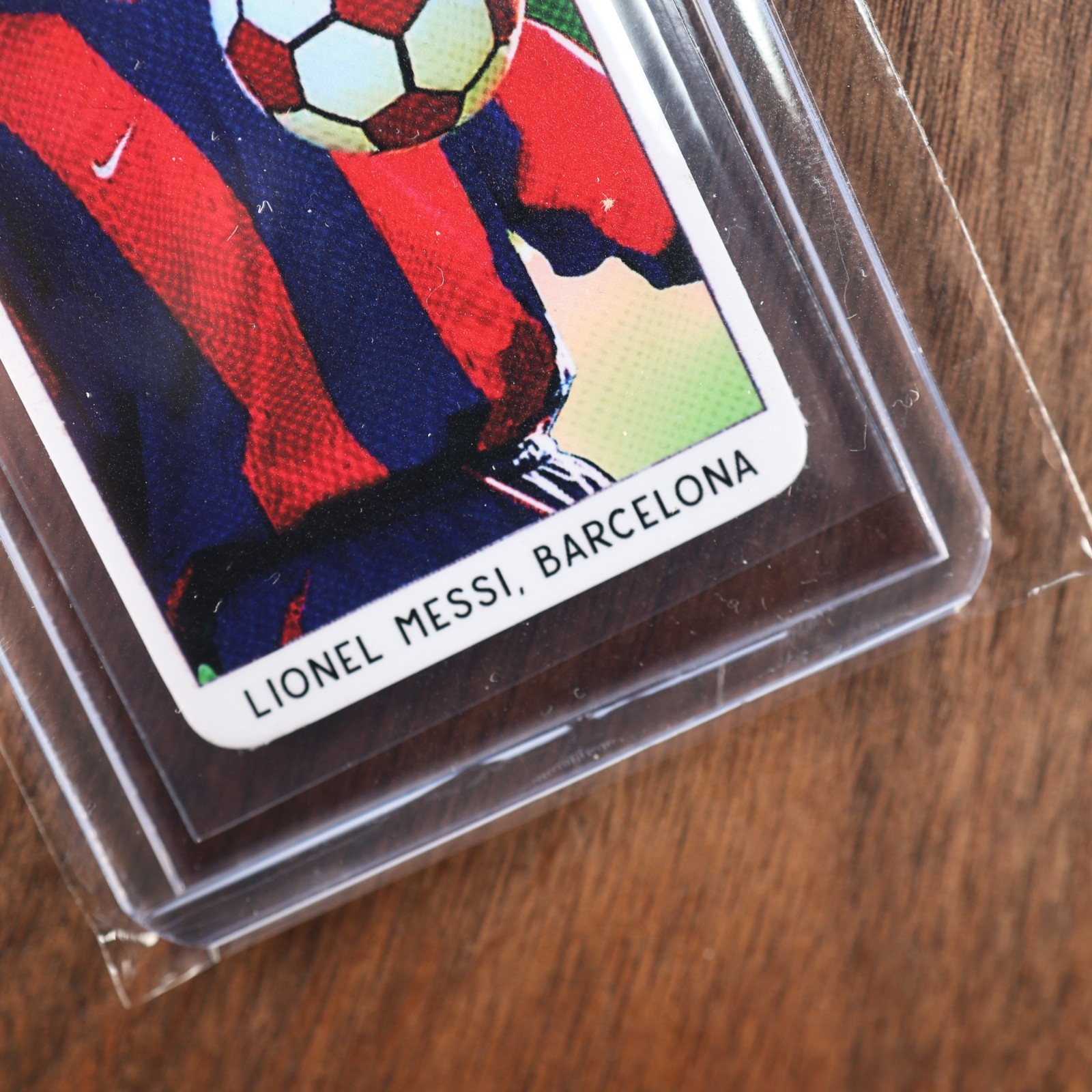 2004 Lionel Messi #30 LFP Italian Promo Mini Card Campiones Barcelona view 4