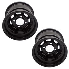 Pack 2 10x7 4/4 Rim Wheel Golf Cart Go Kart Riding Mower Garden 10 x 7 Rim 4 lug