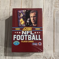 1991 Score NFL Football Series 1 Player Card Unopened Packs. Full Box Sealed