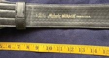 Rozmiar 32 MIRAGE Michaels of Oregon CO. 2.25'' Czarny skórzany pasek wytrzymały z warstwą