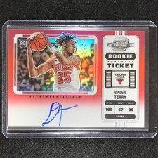 2022-23 Contenders Optic Dalen Terry Variation Rookie Ticket Auto Red 19/99