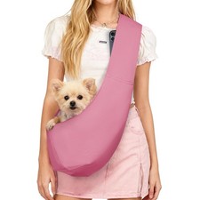 YUDODO Fashion Dog Sling Carrier for Small Dogs Small, Pink up to 9lbs