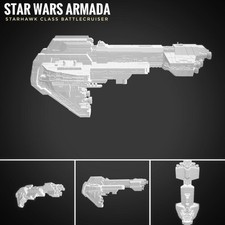 Star Wars Armada StarHawk-class Battleship RAW UNPAINTED 3DPrint 14k Resin