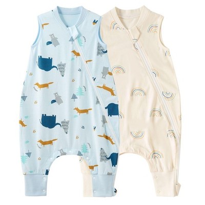 2er Pack Baby Schlafsack mit Füßen,0.5 Tog Ganzjahres,Cartoon Kinder Schlafsack