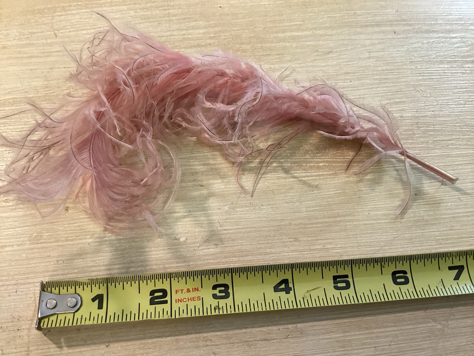 3 Vintage Ostrich Feathers Pink, Peach , Dark Pink W/ Black