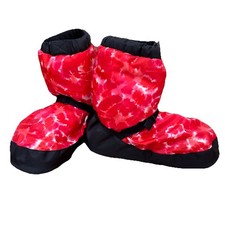 Bloch Red Tie Dye Warm Up Booties Size Small