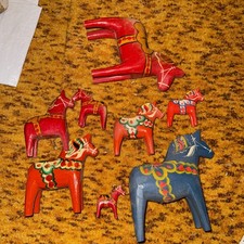 Original Schwedisches Dala-Pferd &ndash; HolzpferdDalah&auml;st &ndash; Vintage &ndash;