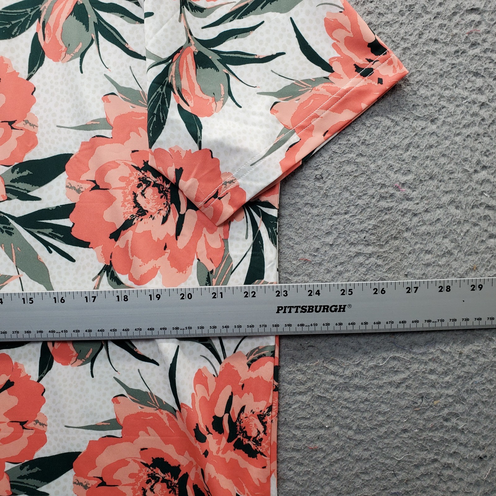 PUMA Golf Polo Shirt Mens Large Multi Floral Mattr Beautiful Game Slit 628836-01 thumbnail 4