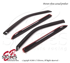 Black Tinted Out-Channel Vent Visor Deflector 4pcs 1997-2015 Lincoln Navigator