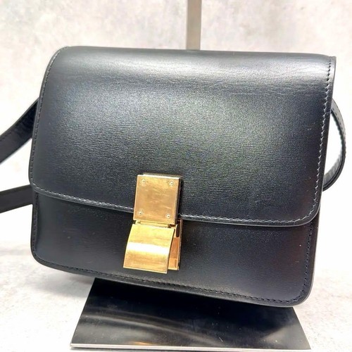 CELINE Classic Box Shoulder Bag Gold Hardware Excellent Condition