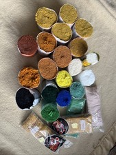 Lot Of 23 VTG Rug Yarn Mixed Color Lot Acrylic Latch Hook - Brown White Green  