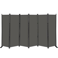 MAYOLIAH 6 Panel Folding Privacy Screen 9ft Wide, 6ft Tall Partition Room Div...