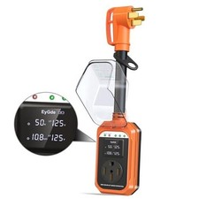 RV Surge Protector 50 Amp Waterproof - Smart 50 Amp Surge 50A Orange