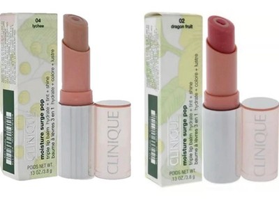 NIB Clinique Moisture Surge Pop Triple Lip Balm 0.13 oz-Pick Your Color