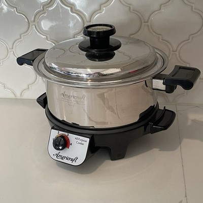 KITCHEN CRAFT AMERICRAFT 4 QT STOCK POT SLOW COOKER T304 STAINLESS WATERLESS