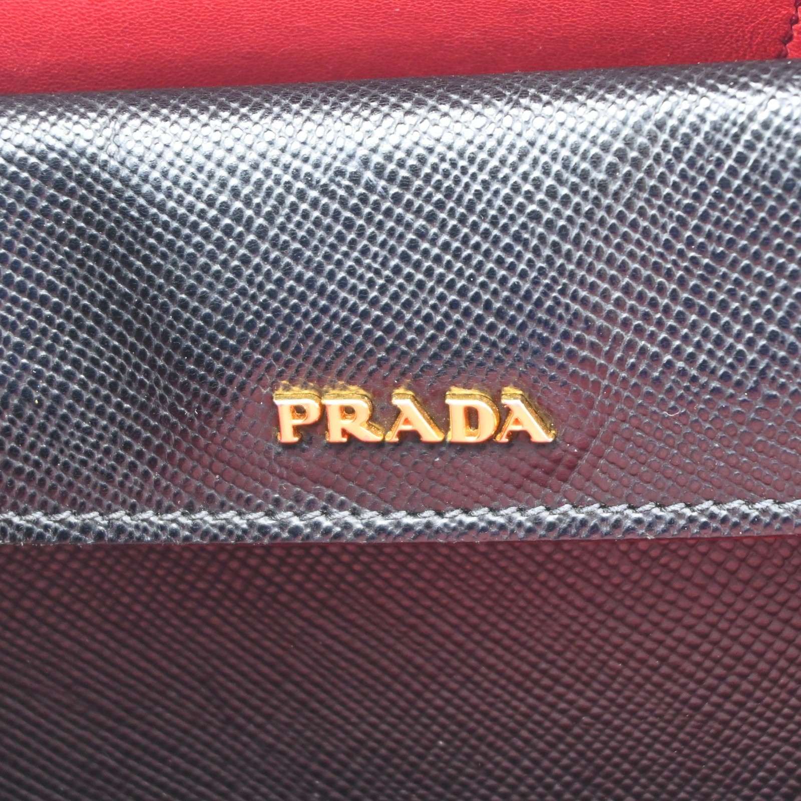Auth PRADA Logo Handbag Bag Leather Black N2730YS802 thumbnail 17