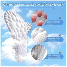 Cloud Memory Foam Insoles - Pain Relief, Gray, Men 15-15.5