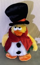 Dan Dee Animated Dancing Christmas Chicken With Top Hat  Scarf Tested WORKS