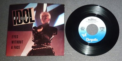 7  RECORD w/ PICTURE SLEEVE by BILLY IDOL ''EYES WITHOUT A FACE'' (1984) ROCK