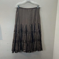 y2k Wet Seal flowy maxi skirt Cottagecore size medium fairy Boho Western Sequin