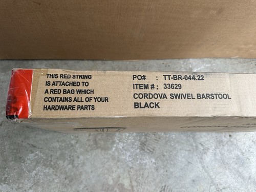 Boraam Wood Cordova 29" Swivel Bar Stool Black - Picture 6 of 6