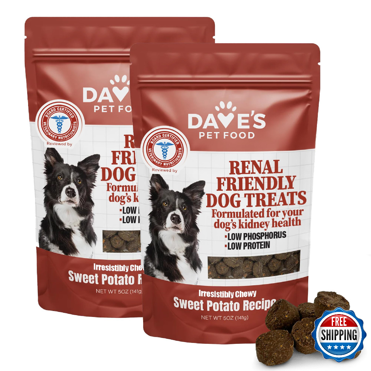 Kidney Dog Treat For Renal Diet, Semi-moist Sweet Potato