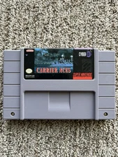 Carrier Aces (Super Nintendo Entertainment System, 1995) SNES Tested Works Well