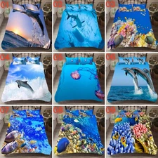 Sea Dolphin Single/King Single/Double/Queen/King Bed Quilt/Doona/Duvet Cover Set
