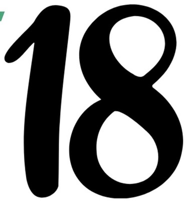 Nummer 18 Vinyl Aufkleber Sticker