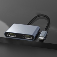 USB C To Dual HDMI USB 3.1 Hub Dual Screen Display Splitter for Laptop