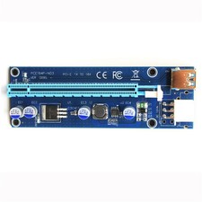 10 Sets USB 3.0 PCI-E Express 1x To 16x Extender Riser Card Adapter Power 24pin