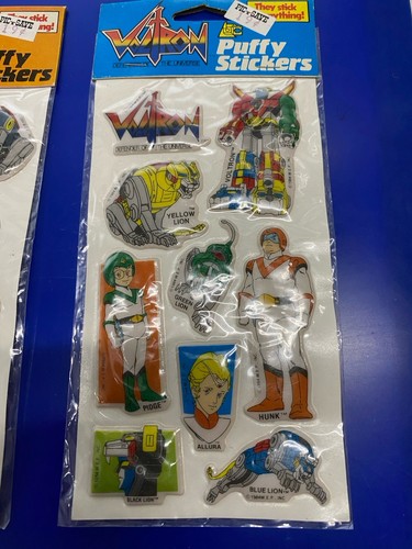 Vtg RARE New 1984 Voltron Puffy Stickers 2 Pack Set Filmation Defenders Of The U - Picture 2 of 4